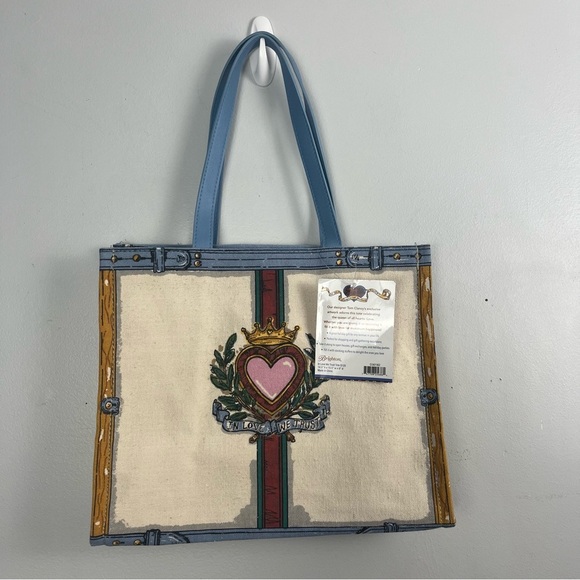 Nwt BRIGHTON IN LOVE WE TRUST QUEEN CANVAS TOTE SHOPPER BAG 2019 LIMITED EDITION - Picture 2 of 10